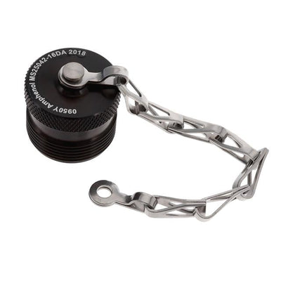 MS25042-16DA by Amphenol Interconnect India - CONNECTOR PROTECTIVE COVER 16 BLACK