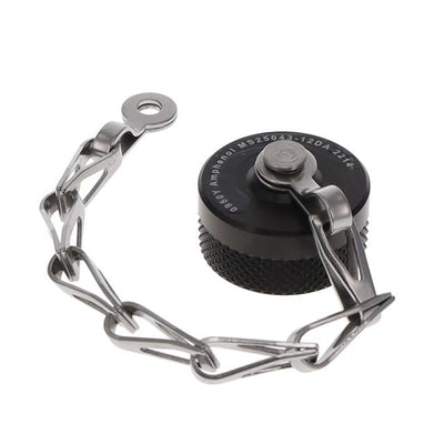 MS25043-12DA by Amphenol Interconnect India - CONNECTOR PROTECTIVE COVER 12 BLACK