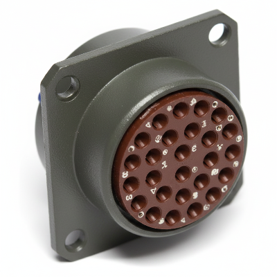 Close-up of a mechanical component with brown circular pattern on a white background