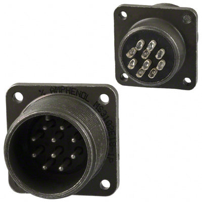 MS3102E18-1P by Amphenol Industrial Operations - CONNECTOR RECPT MALE 10P SOLDER CUP