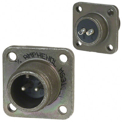 MS3102R10SL-4P by Amphenol Industrial Operations - CONNECTOR RECPT MALE 2POS SOLDER CUP