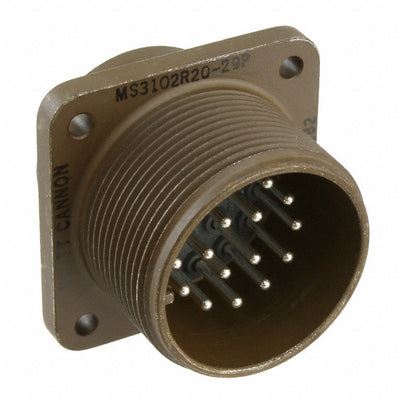 MS3102R20-29P by ITT Cannon, LLC - CONNECTOR RECPT MALE 17P SOLDER CUP