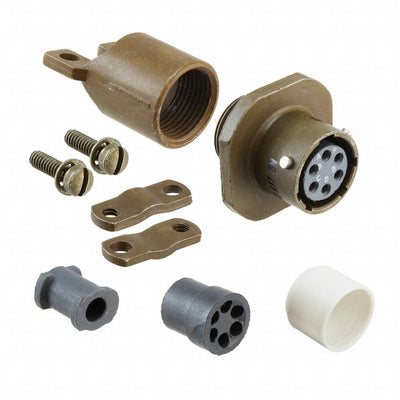 MS3111F10-6S by ITT Cannon, LLC - CONNECTOR RECPT 6POS INLINE W/SKTS