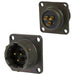 MS3112E-12-3P by Amphenol Industrial Operations - CONNECTOR RECPT MALE 3P GOLD SLDR CUP