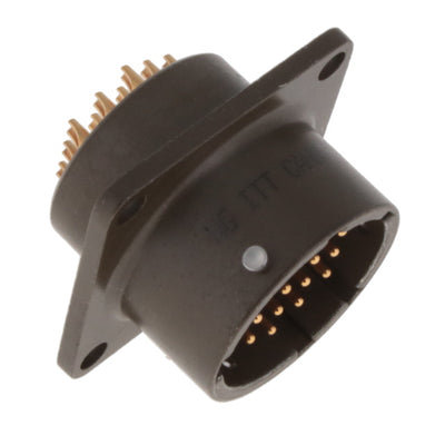 MS3112E14-19P by ITT Cannon, LLC - CONNECTOR RECPT 19POS BOX MNT W/PINS