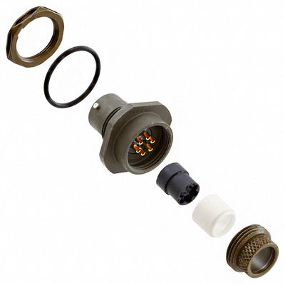 MS3114E10-6P by ITT Cannon, LLC - CONNECTOR RECPT 6POS JAM NUT W/PINS