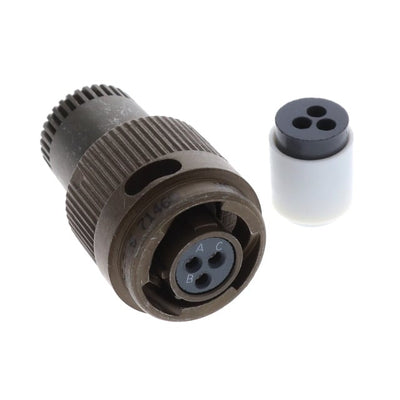 MS3116E8-3S by ITT Cannon, LLC - CONNECTOR PLUG 3POS STRAIGHT W/SCKT