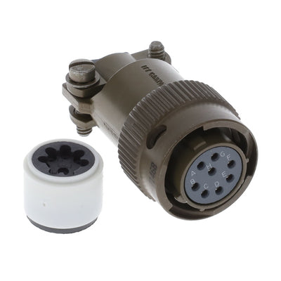 MS3116F12-8S by ITT Cannon, LLC - CONNECTOR PLUG 8POS STRAIGHT W/SCKT