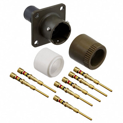 MS3120E10-6P by ITT Cannon, LLC - CONNECTOR RECPT 6POS WALL MNT W/PINS