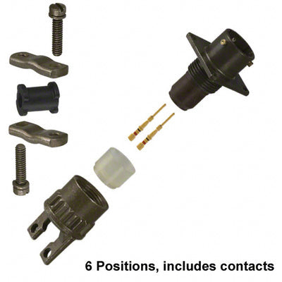 MS3120F-10-6P by Amphenol Industrial Operations - CONNECTOR RECPT MALE 6POS GOLD CRIMP
