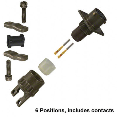 MS3120F10-6S by Amphenol Industrial Operations - CONNECTOR RECPT FMALE 6POS GOLD CRIMP