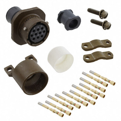 MS3121F12-10S by ITT Cannon, LLC - CONNECTOR RECPT 10POS CBL MNT W/SCKT