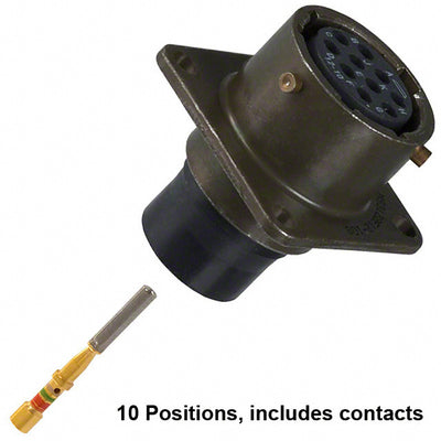 MS3122E12-10S by Amphenol Industrial Operations - CONNECTOR RECPT FMALE 10POS GOLD CRIMP