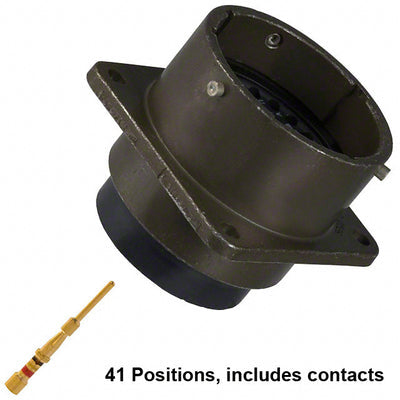 MS3122E-20-41P by Amphenol Industrial Operations - CONNECTOR RECPT MALE 41POS GOLD CRIMP