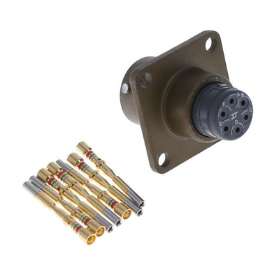 MS3122E10-6S by ITT Cannon, LLC - CONNECTOR RECPT 6POS BOX MNT W/SCKT