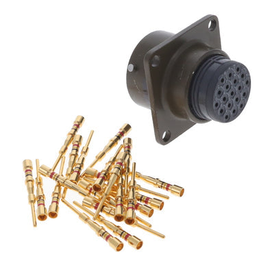 MS3122E14-19P by ITT Cannon, LLC - CONNECTOR RECPT 19POS BOX MNT PIN