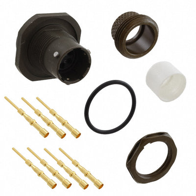 MS3124E10-6P by ITT Cannon, LLC - CONNECTOR RECPT 6POS JAM NUT W/PINS