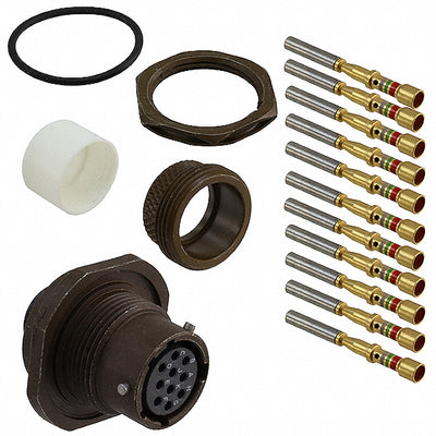 065038-0006 MS by ITT Cannon, LLC - CONNECTOR RECPT 10POS JAM NUT W/SCKT