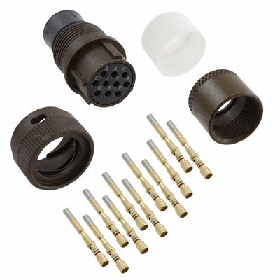 MS3126E12-10S by ITT Cannon, LLC - CONNECTOR PLUG 10POS STRAIGHT W/SCKT