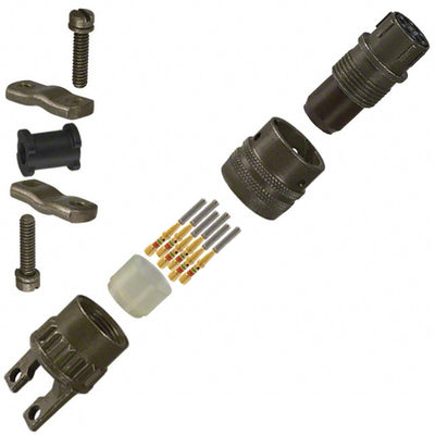 MS3126F-10-6S by Amphenol Industrial Operations - CONNECTOR PLUG FMALE 6POS GOLD CRIMP
