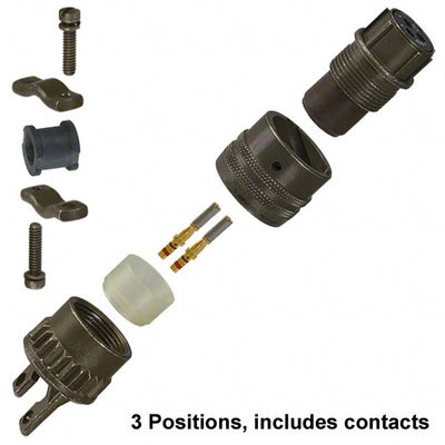 MS3126F-12-3S by Amphenol Industrial Operations - CONNECTOR PLUG FMALE 3POS GOLD CRIMP