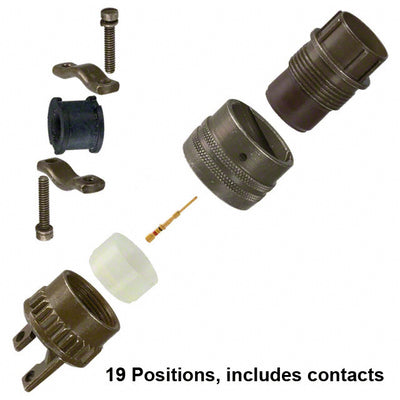 MS3126F14-19P by Amphenol Industrial Operations - CONNECTOR PLUG MALE 19POS GOLD CRIMP