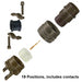 MS3126F14-19P by Amphenol Industrial Operations - CONNECTOR PLUG MALE 19POS GOLD CRIMP