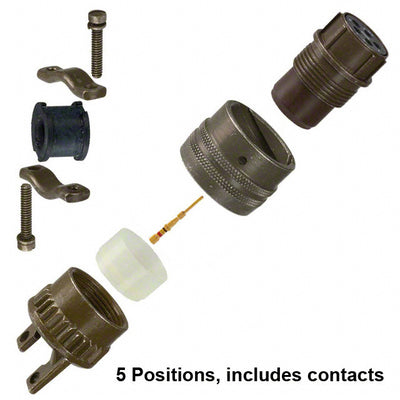 MS3126F14-5S by Amphenol Industrial Operations - CONNECTOR PLUG FMALE 5POS GOLD CRIMP