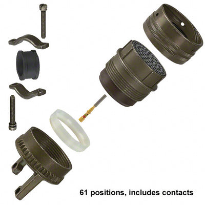 MS3126F-24-61S by Amphenol Industrial Operations - CONNECTOR PLUG FMALE 61POS GOLD CRIMP