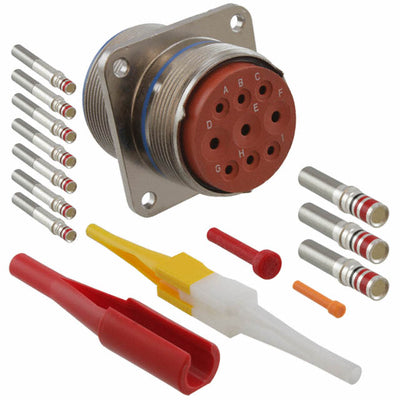 MS3450L24-11S by Amphenol Aerospace Operations - CONNECTOR RECPT FMALE 9POS GOLD CRIMP