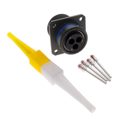 MS3452W16-10P by Amphenol Aerospace Operations - CONNECTOR RECPT MALE 3POS GOLD CRIMP