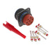 MS3452W24-10P by Amphenol Aerospace Operations - CONNECTOR RECPT MALE 7POS GOLD CRIMP