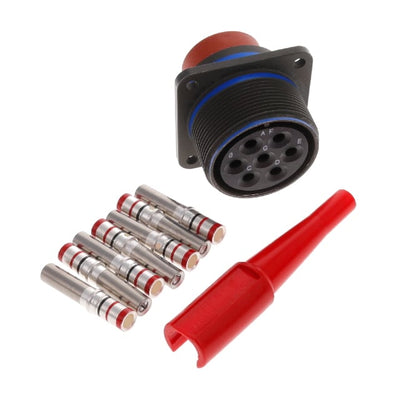 MS3452W24-10S by Amphenol Aerospace Operations - CONNECTOR RECPT FMALE 7POS GOLD CRIMP