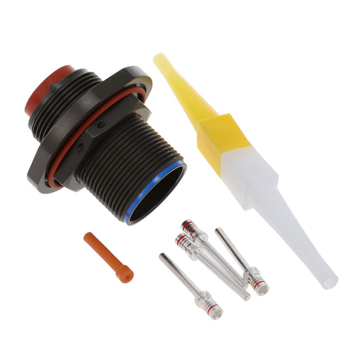MS3454W16-10P by Amphenol Aerospace Operations - CONNECTOR RECPT MALE 3POS GOLD CRIMP