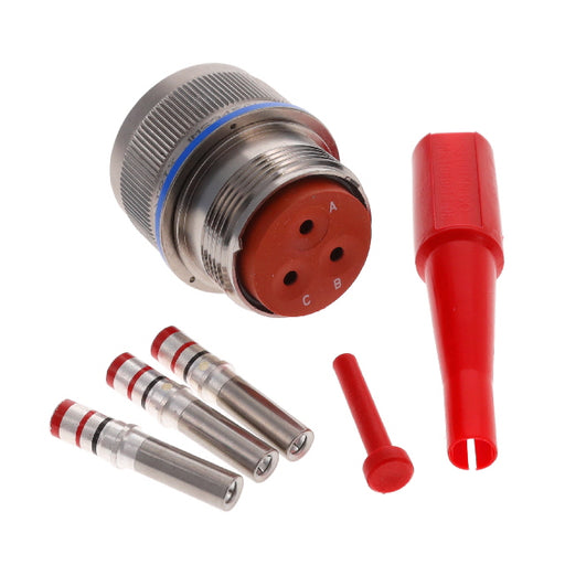 MS3456L20-19S by Amphenol Aerospace Operations - CONNECTOR PLUG FMALE 3POS GOLD CRIMP
