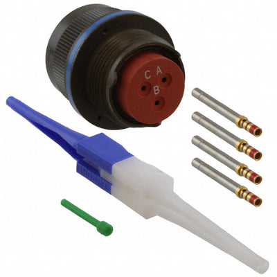 MS3456W14S-7S by Amphenol Aerospace Operations - CONNECTOR PLUG FMALE 3POS GOLD CRIMP