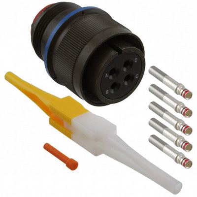 MS3456W18-10S by Amphenol Aerospace Operations - CONNECTOR PLUG FMALE 4POS GOLD CRIMP