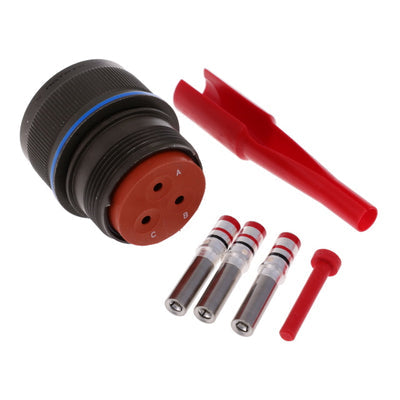 MS3456W22-2S by Amphenol Aerospace Operations - CONNECTOR PLUG FMALE 3POS GOLD CRIMP