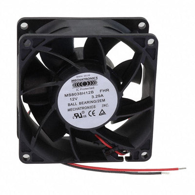 MS8038H12B-FHR-2EM by Mechatronics Fan Group - FAN AXIAL 80X38MM 12VDC WIRE