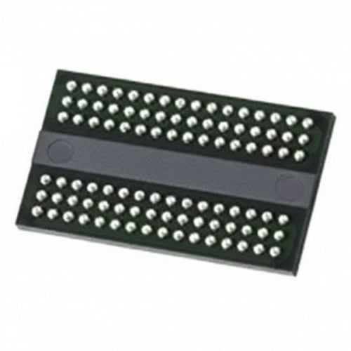 A rectangular electronic component with a dark green PCB base, featuring two rows of silver circular contacts separated by a horizontal black stripe, shown on a plain white background.