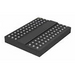 Black electronic component on a white background