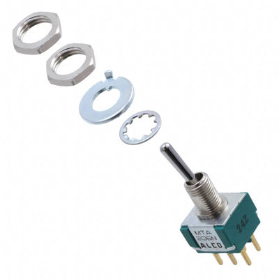 1-1571920-6 by TE Connectivity ALCOSWITCH Switches - SWITCH TOGGLE DPDT 6A 125V