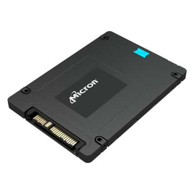 Solid-state drive with Micron logo on a white background