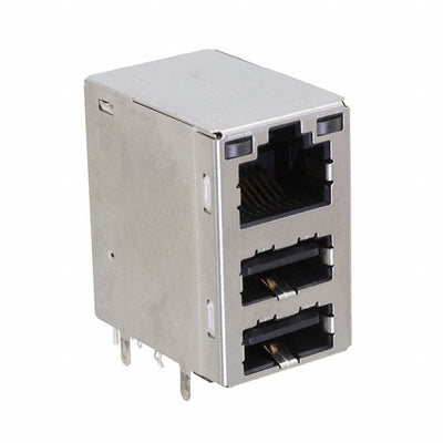 MTJ-DUSB-88JX1-FS-L29-M339Y by Adam Tech - RJ45+2*USB2.0,1000M,SURGE 2KV&6K