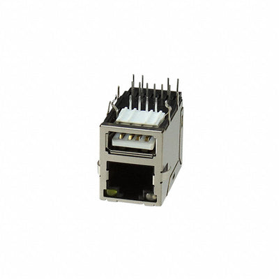 MTJ-USB-88JX1-FS-PG-LL-M41 by Adam Tech - MODULAR JACK 8P6C + 1PORT USB A