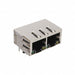 MTJG-2-88TX1-FSD-PG-LH-M4 by Adam Tech - GANGED 2 POSITION MODULAR JACK,