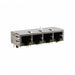 MTJG-4-88TX1-FSD-PG-LH-M4C by Adam Tech - GANGED 4 POSITION MODULAR JACK,