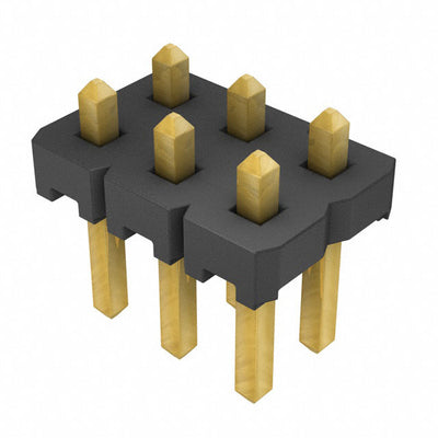 MTLW-103-06-G-D-135 by Samtec Inc. - CONNECTOR HEADER VERT 6POS 2.54MM