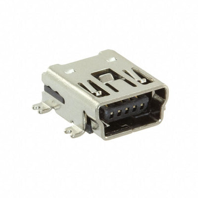 MUSB-05-F-B-SM-A by Samtec Inc. - CONNECTOR RECPT USB2.0 MINI B SMD R/A