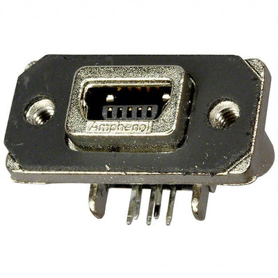 MUSBB15134 by Amphenol ICC (Commercial Products) - CONNECTOR RECPT USB2.0 MINI B PCB R/A